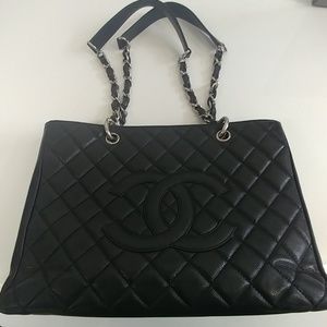 Chanel Grand Shopper Tote bag with silver chain